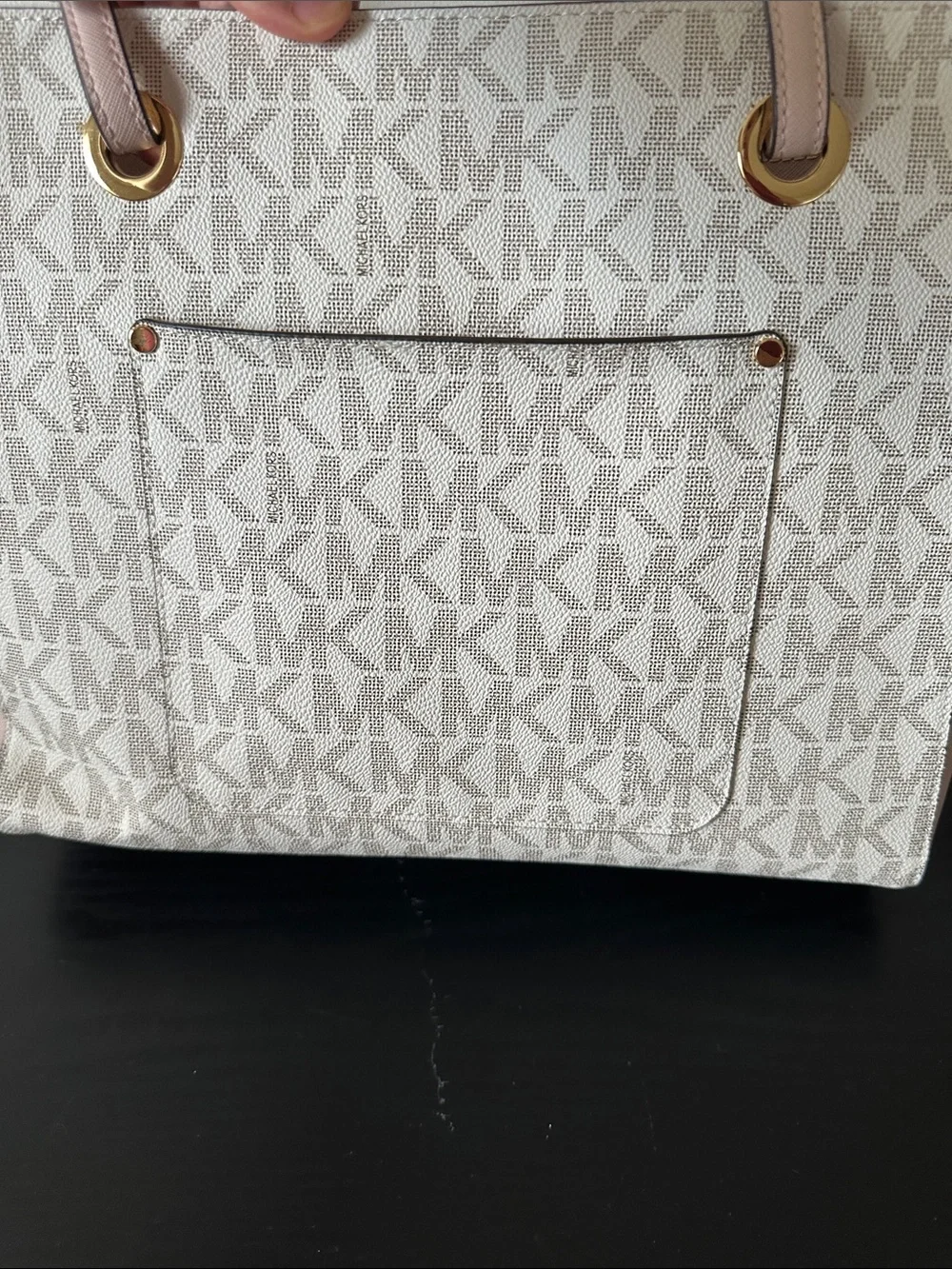 Michael Kors Blush Pink MK Signature Canvas Tote